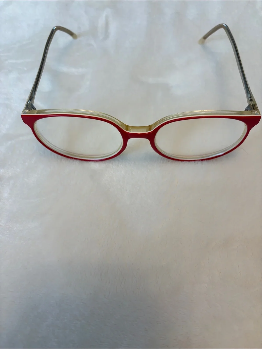 Vintage Women's Red Round Fashion Eyeglasses Oh la la!